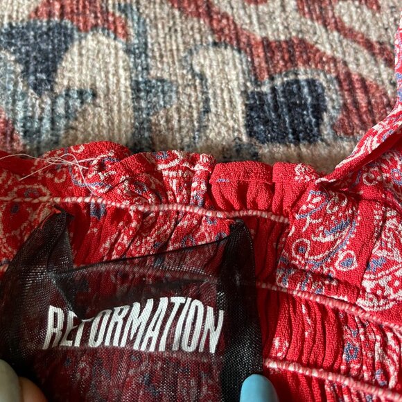 Reformation Petite Clinton Two Piece Set in Elm - Picture 3 of 4